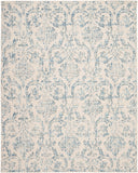 8' x 10' Cream Damask Power Loom Non Skid Area Rug