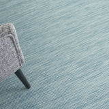 9' X 12' Aqua Power Loom Area Rug