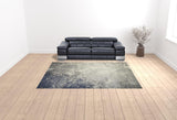 9' x 12' Black Abstract Power Loom Area Rug