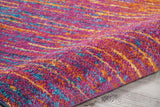 9' x 12' Fuchsia Abstract Power Loom Area Rug