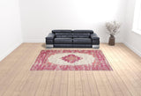 9' x 12' Pink Floral Power Loom Area Rug