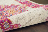 9' x 12' Pink Floral Power Loom Area Rug