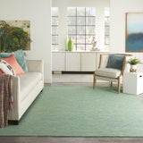 6' x 9' Blue Abstract Power Loom Area Rug