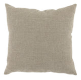 20" X 20" Beige Linen Floral Zippered Pillow