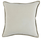 20" X 20" Blue Linen Patterned Zippered Pillow