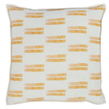 22" X 22" Orange Linen Patterned Zippered Pillow