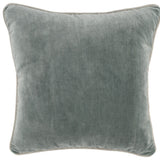 18" X 18" Green 100% Cotton Zippered Pillow