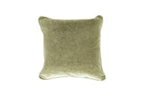 18" X 18" Green 100% Cotton Zippered Pillow