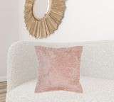 22" X 22" Pink Velvet Zippered Pillow