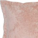 22" X 22" Pink Velvet Zippered Pillow