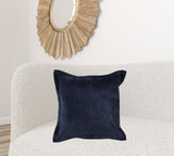 22" X 22" Blue Velvet Zippered Pillow