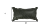 22" X 22" Green Rayon Zippered Pillow