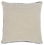 22" X 22" Black Linen Zippered Pillow