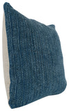 22" X 22" Blue Linen Zippered Pillow