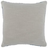 22" X 22" Blue Linen Zippered Pillow