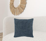 22" X 22" Blue Linen Zippered Pillow