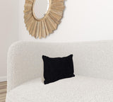 14" X 26" Black Linen Zippered Pillow