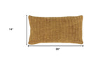 14" X 26" Beige Linen Zippered Pillow