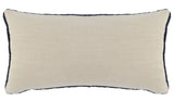 14" X 26" Gray Linen Zippered Pillow