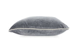 18" X 18" Gray 100% Cotton Zippered Pillow