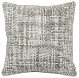 22" X 22" Taupe Linen Blend, Viscose, Linen Plaid Zippered Pillow