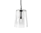 Single Glass Dimmable Semi-Flush Ceiling Light With Clear Shades