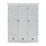 62" Off White Solid Wood Frame Standard Curio Cabinet With Six Shelves