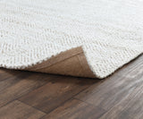 5' x 8' Natural and Ivory Chevron Hand Woven Area Rug