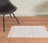 8' X 10' Ivory Hand Woven Stain Resistant Area Rug