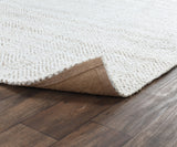 8' X 10' Ivory Hand Woven Stain Resistant Area Rug