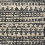 5' X 8' Charcoal Geometric Hand Woven Area Rug