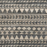 8' X 10' Charcoal Geometric Hand Woven Area Rug