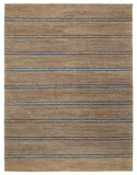 9' X 12' Gray Striped Hand Woven Area Rug