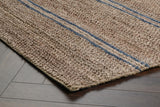 9' X 12' Gray Striped Hand Woven Area Rug