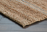 9' X 12' Gray Striped Hand Loomed Area Rug