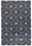 5' X 8' Black Geometric Hand Woven Area Rug