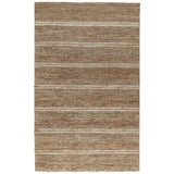 5' X 8' Charcoal Striped Hand Woven Area Rug