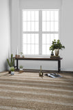 5' X 8' Charcoal Striped Hand Woven Area Rug