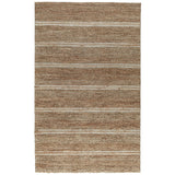 8' X 10' Charcoal Striped Hand Woven Area Rug