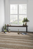 8' X 10' Charcoal Striped Hand Woven Area Rug