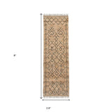 8' Blue Moroccan Hand Woven Runner Rug