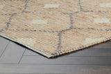 8' X 10' Ivory Geometric Hand Woven Area Rug