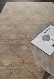 9' X 12' Ivory Geometric Hand Woven Area Rug