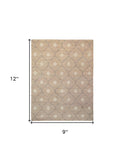 9' X 12' Ivory Geometric Hand Woven Area Rug