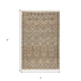 5' X 8' Gray Moroccan Hand Woven Area Rug