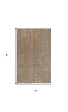 5' X 8' Gray Hand Woven Area Rug