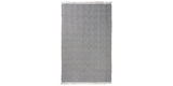 5' X 8' Gray Chevron Hand Woven Area Rug