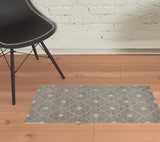 8' X 10' Gray Geometric Hand Woven Area Rug