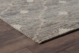 8' X 10' Gray Geometric Hand Woven Area Rug