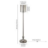 60" Brass Traditional Shaped Floor Lamp With White Frosted Glass Drum Shade